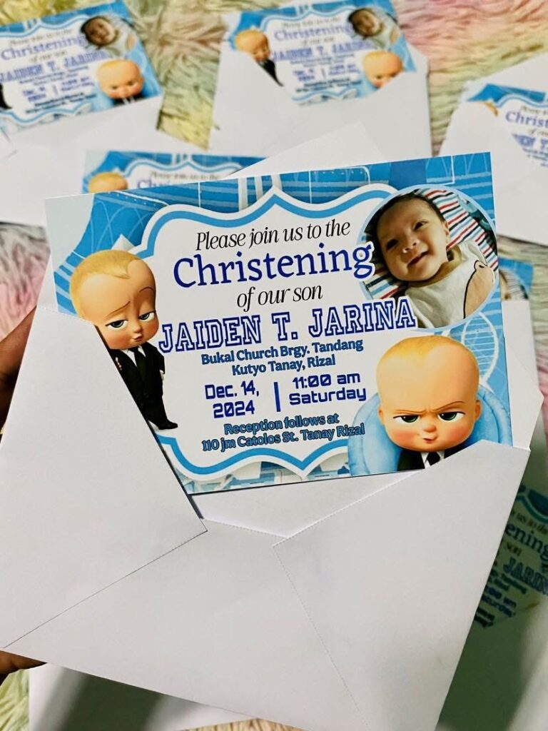 20 Invitations with 3×4 Tarpaulin – Delivered in the Philippines!